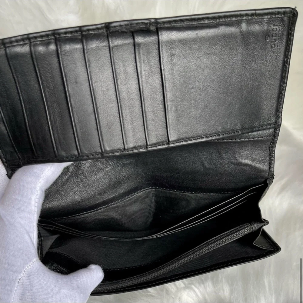 🌝💣Gucci Black Continental Wallet